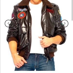 Mens halloween costume too gun maverick jacket size large like new